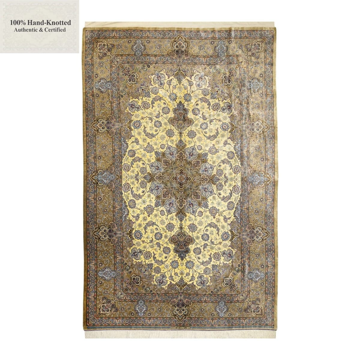 Perserteppich Qom 200 x 300 cm Seide 70Raj 1 Mio Knoten/Qm handgeknüpft "Ahmad Shojafard" signiert H1