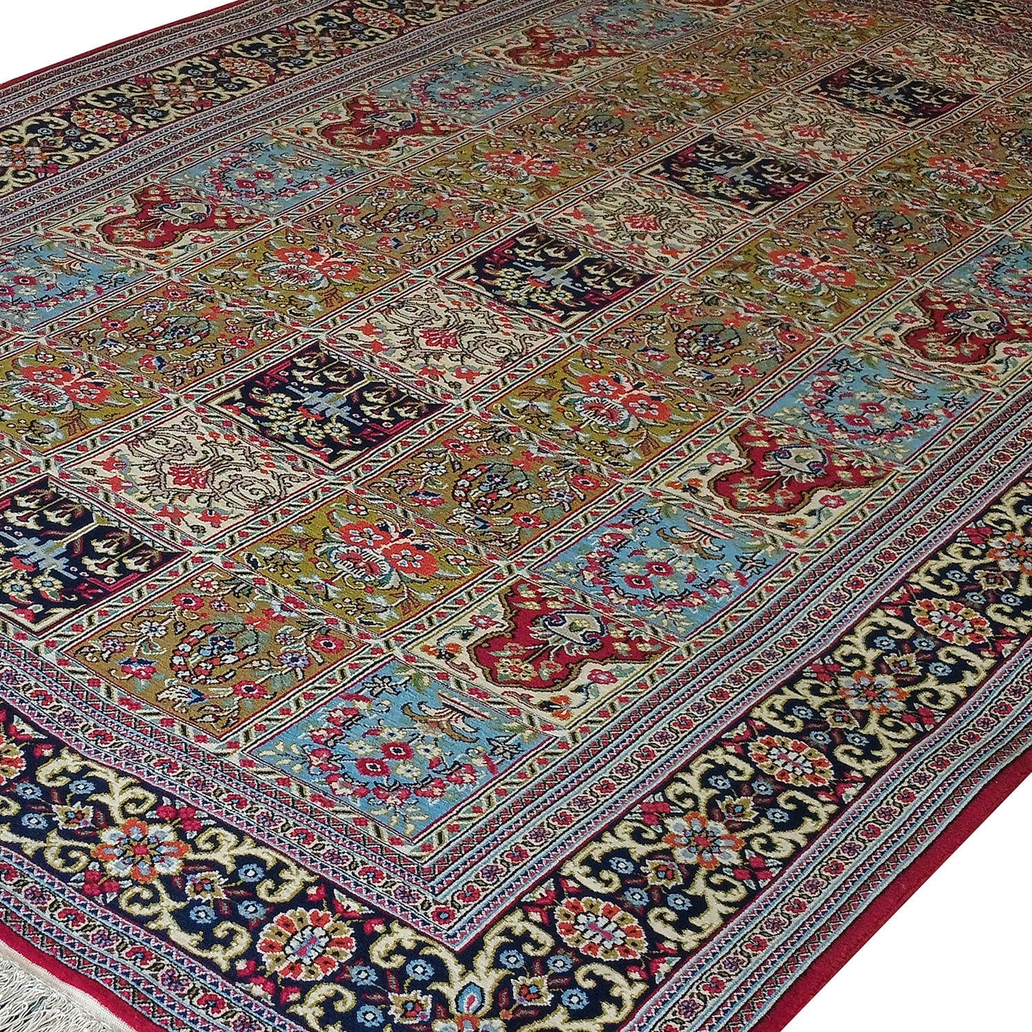 Paar (2x Set) Perserteppich Qom 260 x 160 cm 45Raj Korkwolle H1