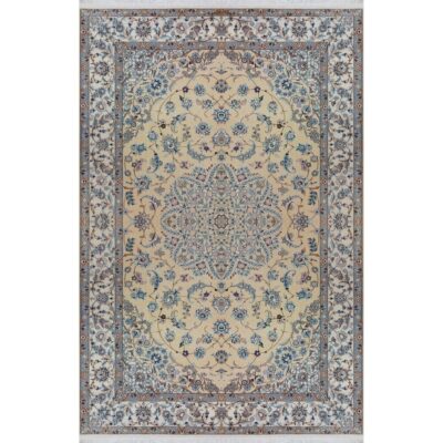 Perserteppich Nain 6La 280 x 180 cm Wolle Seide „Habibian“ signiert