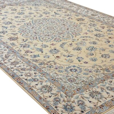 Perserteppich Nain 6La 280 x 180 cm Wolle Seide „Habibian“ signiert