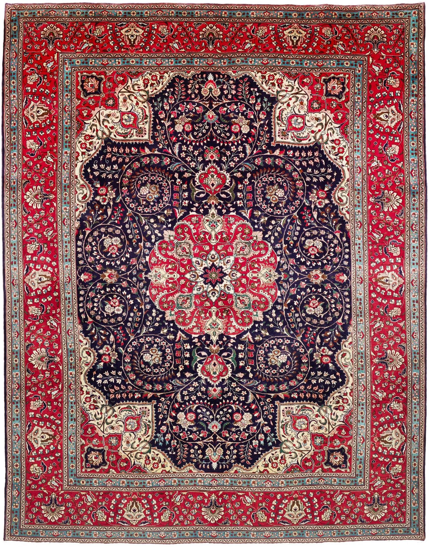 Perserteppich Täbriz 305 x 393 cm Schurwolle handgeknüpft H1