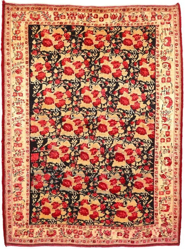 Perserteppich Afshar 243 x 178 cm Wolle handgeknüpft antik H1