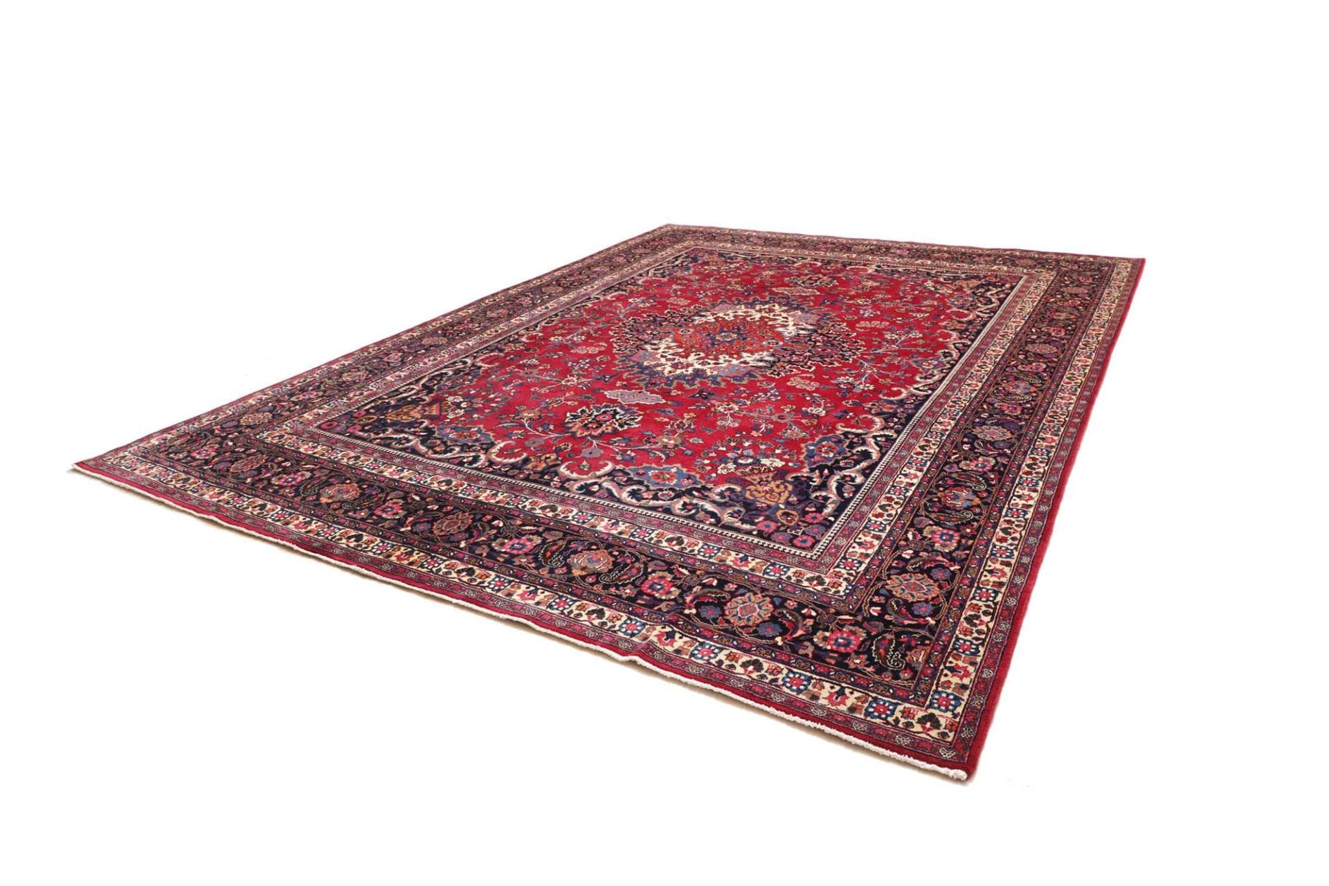 Perserteppich Mashad 319 x 407 cm Schurwolle handgeknüpft floral H1