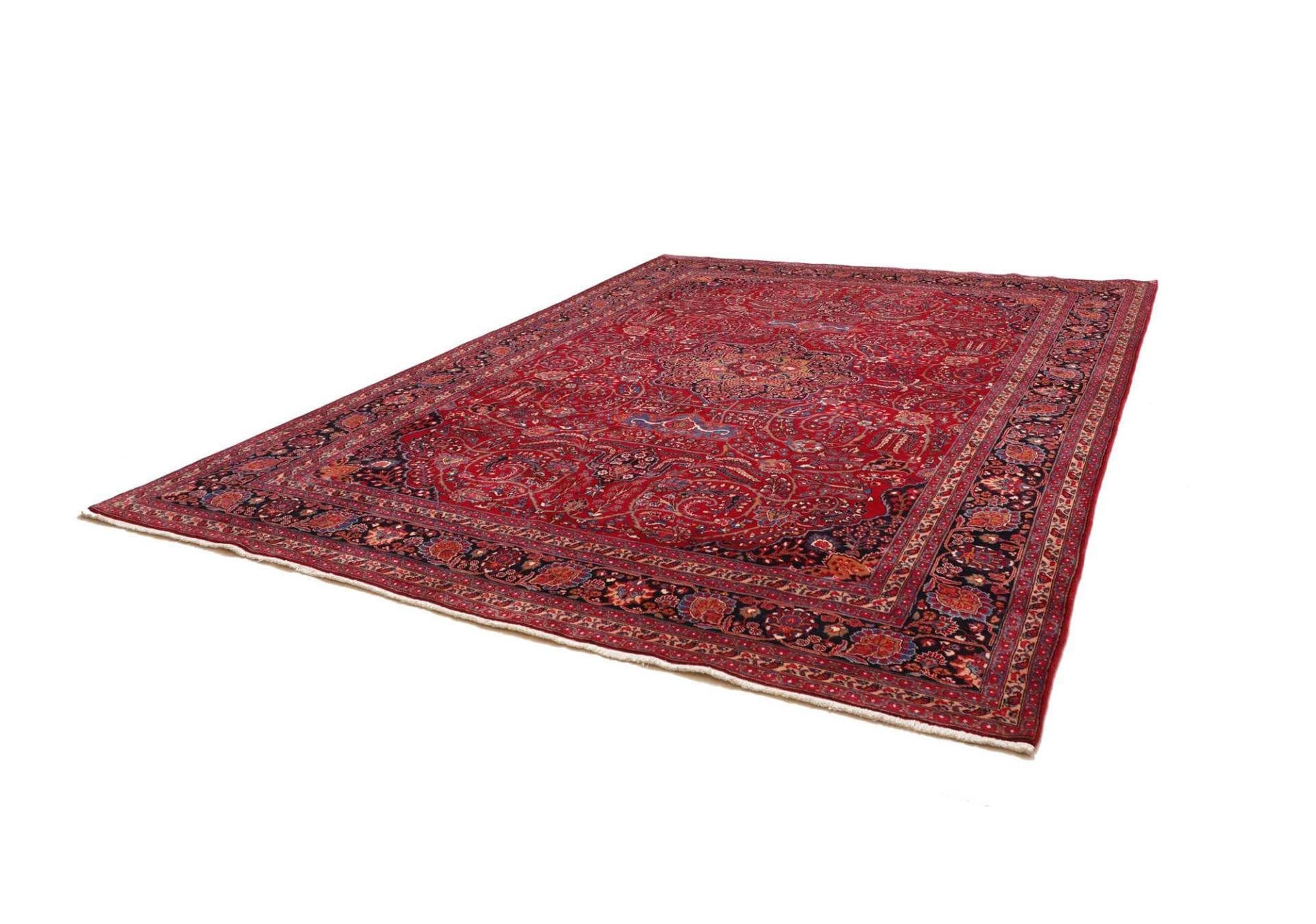 Perserteppich Mashad 304 x 399 cm Schurwolle handgeknüpft floral H1