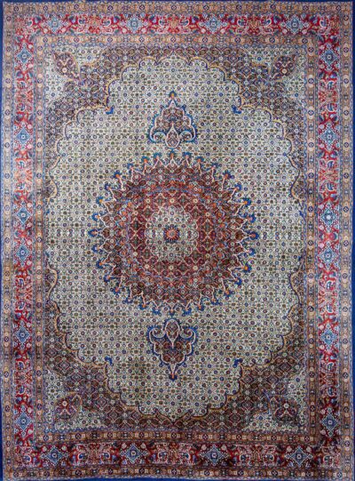 341x250cm Moud Handgeknüpfter Perserteppich W1(#471)