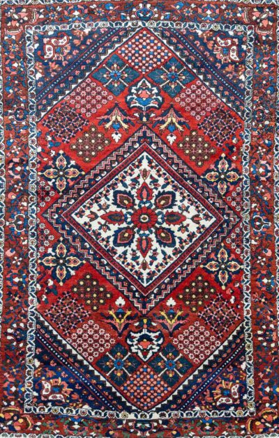 220x140cm Bachtiar (Bakhtiari) Handgeknüpfter Perserteppich W1(#472) zeitloses Design