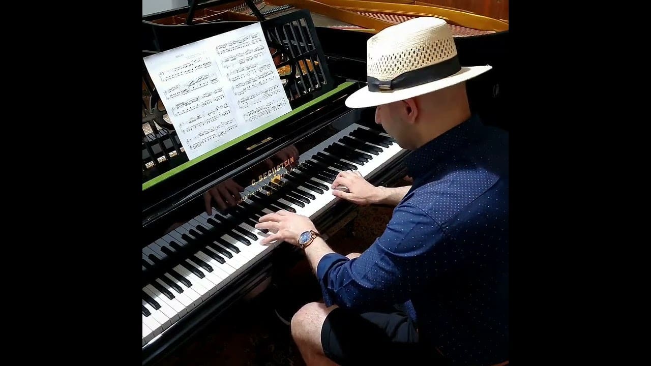 Gerade dieses Meisterwerk beim sight reading live vor der Kamera gespielt - J. S. Bach Konzert in d-Moll BWV 974