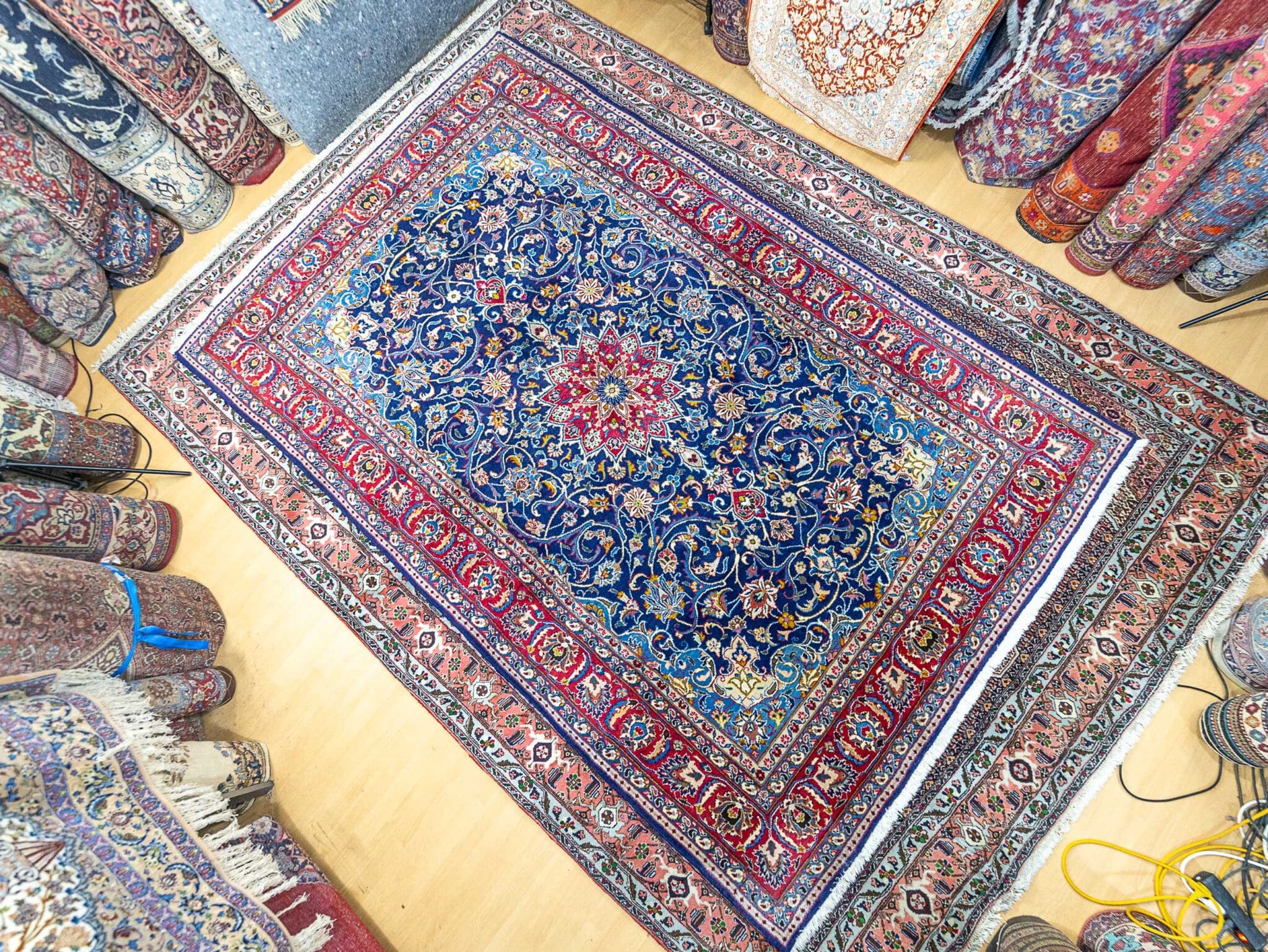302x193cm Sarough Farahan Handgeknüpfter Perserteppich W1(#492)
