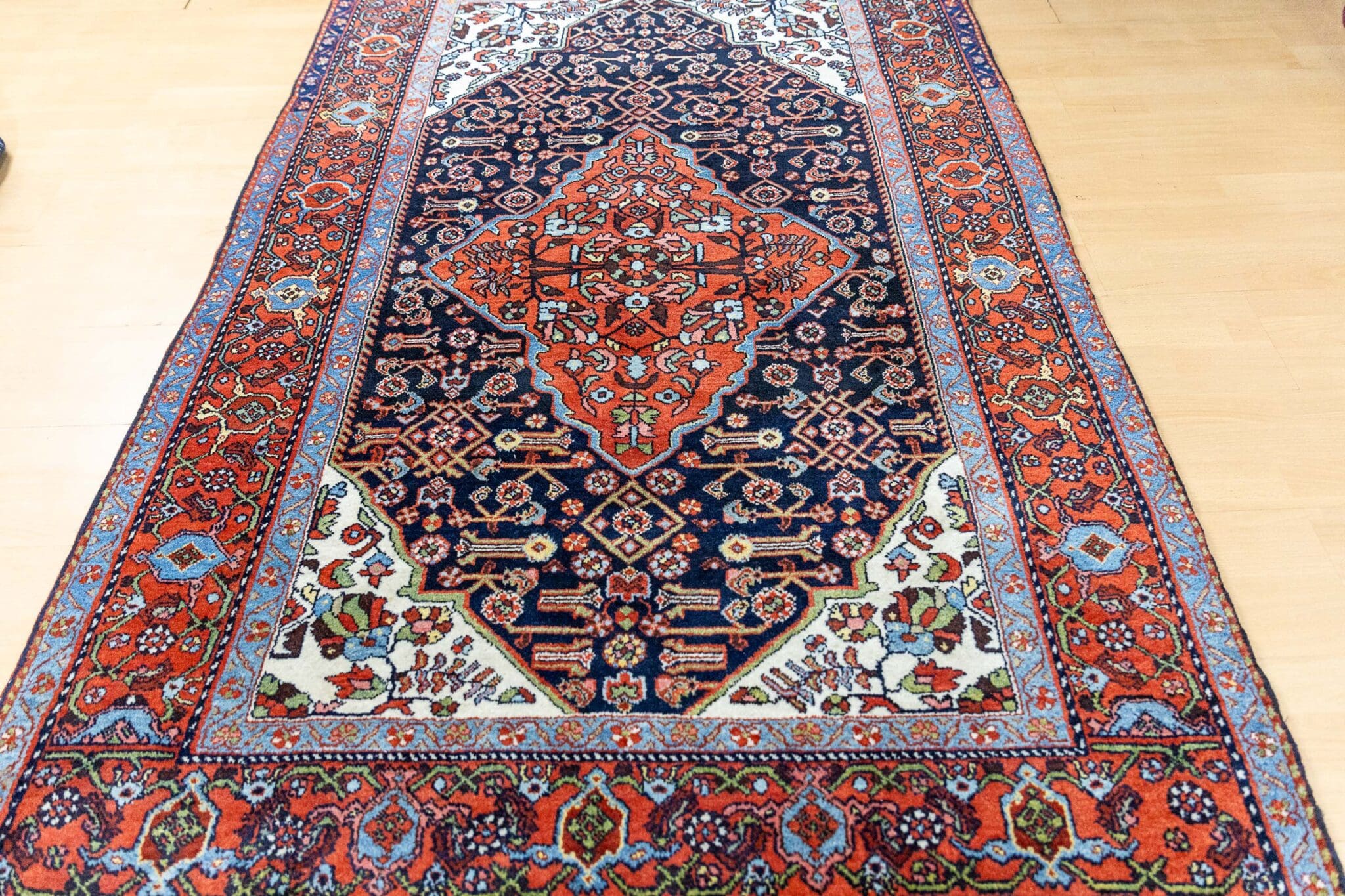 207x141cm Hamadan Handgeknüpfter Perserteppich W1(#484)