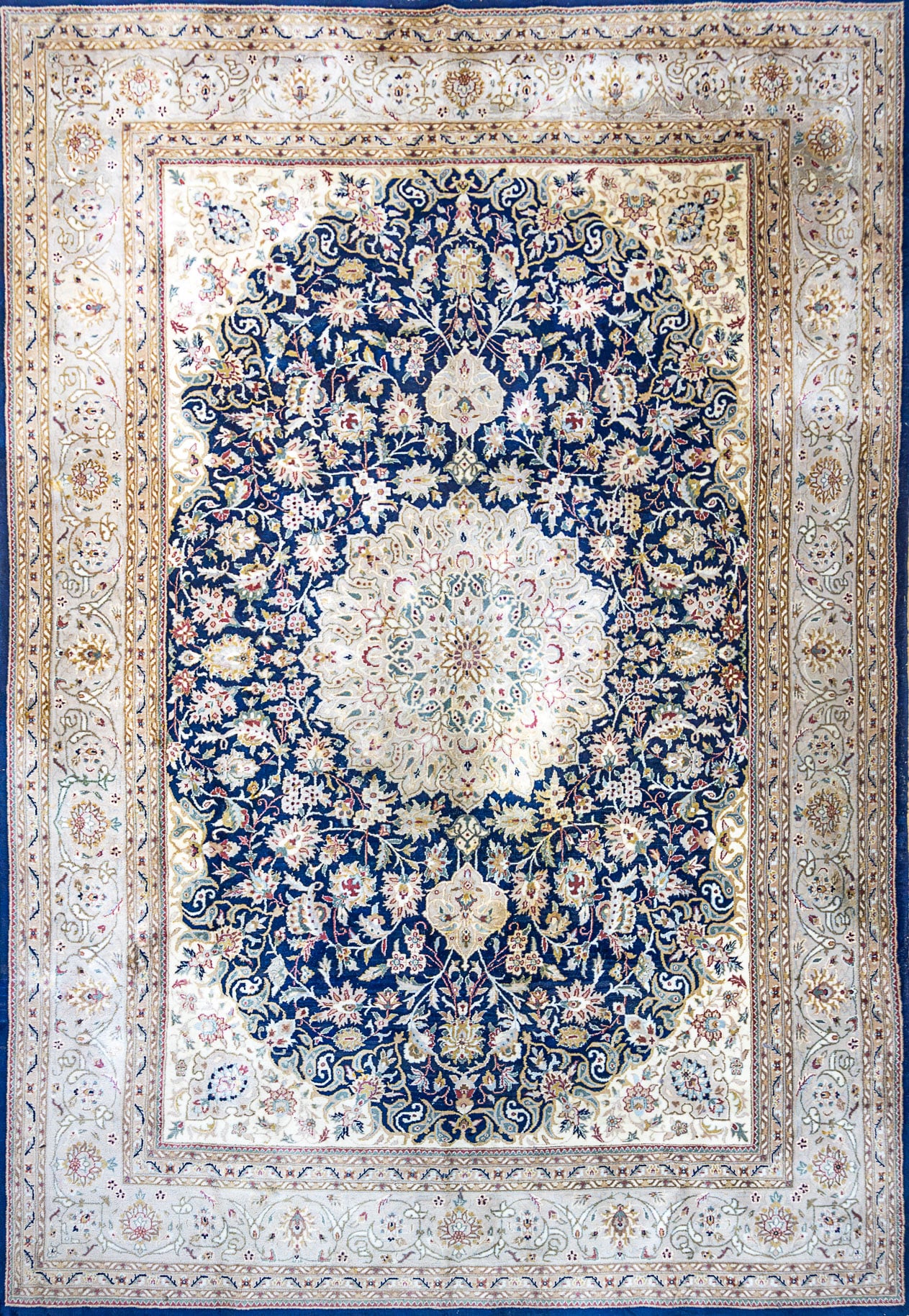 360x250cm Indo Isfahan Handgeknüpfter Orientteppich W1(#499)