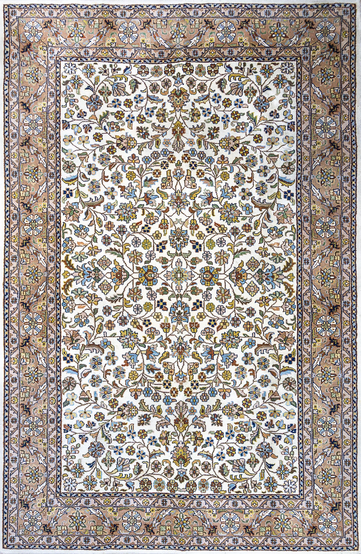 (Verkauft) 302x200 Indo Isfahan Handgeknüpfter Orientteppich W1(#498)