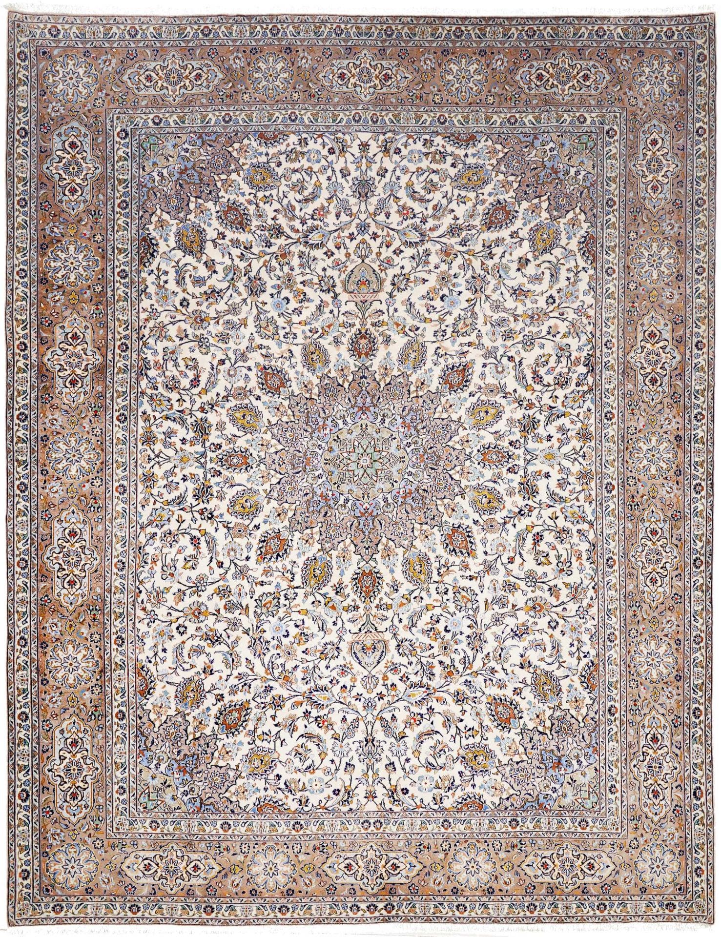 Perserteppich Kashan 301 x 389 cm Schurwolle handgeknüpft hochwertig H1