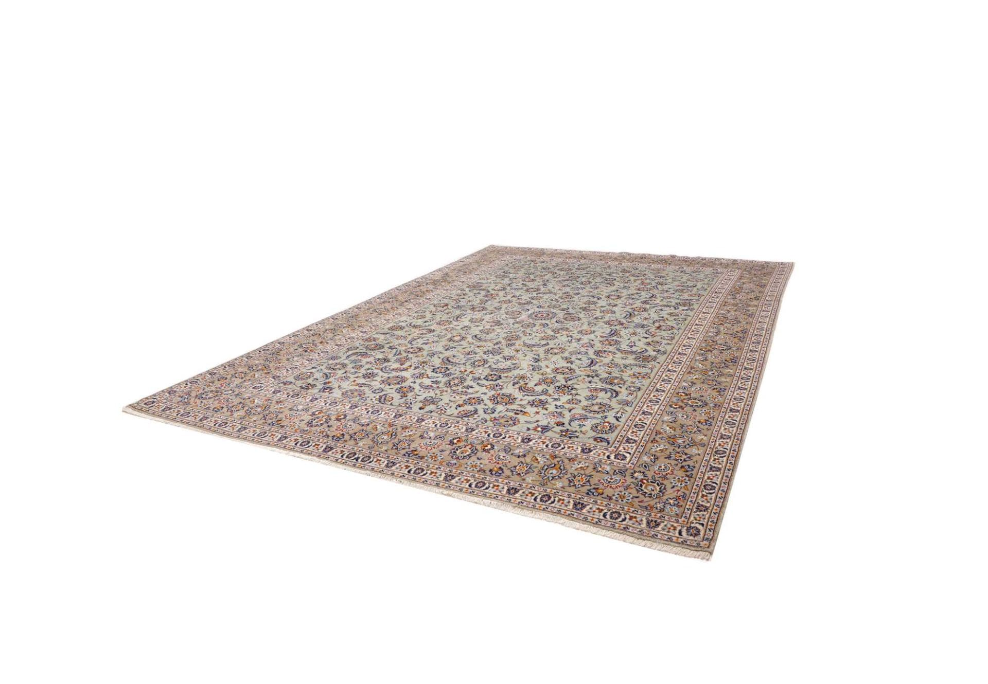 Perserteppich Kashan 306 x 411 cm Schurwolle handgeknüpft hochwertig