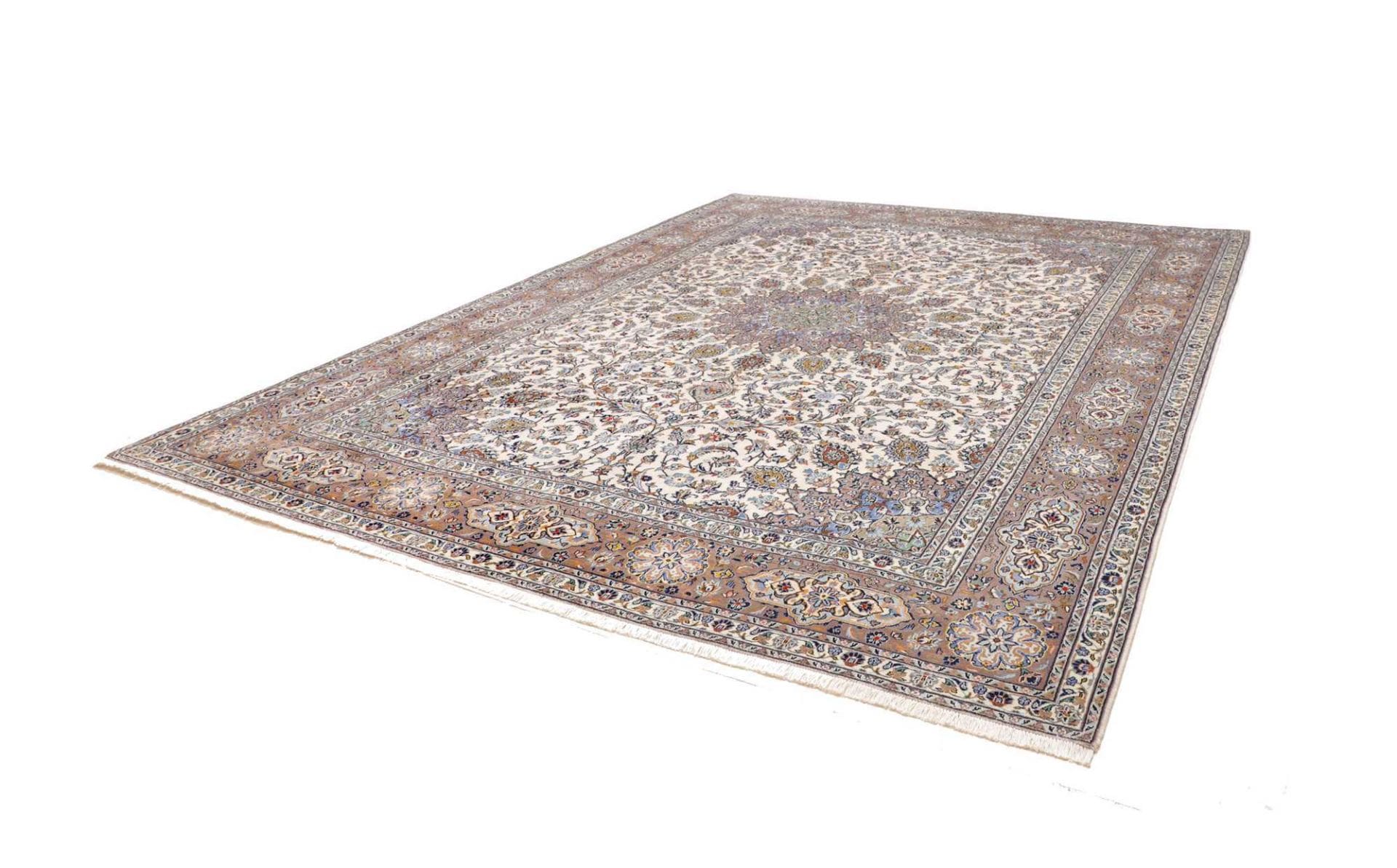 Perserteppich Kashan 301 x 389 cm Schurwolle handgeknüpft hochwertig H1