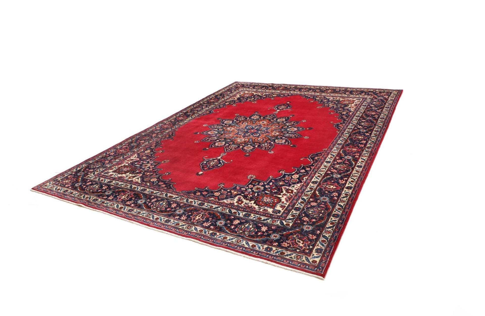 Perserteppich Mashad 251 x 336 cm Schurwolle handgeknüpft floral H1