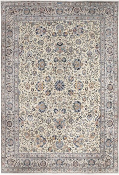 Persischer Teppich Kashan 409 x 581 cm Schurwolle handgeknüpft