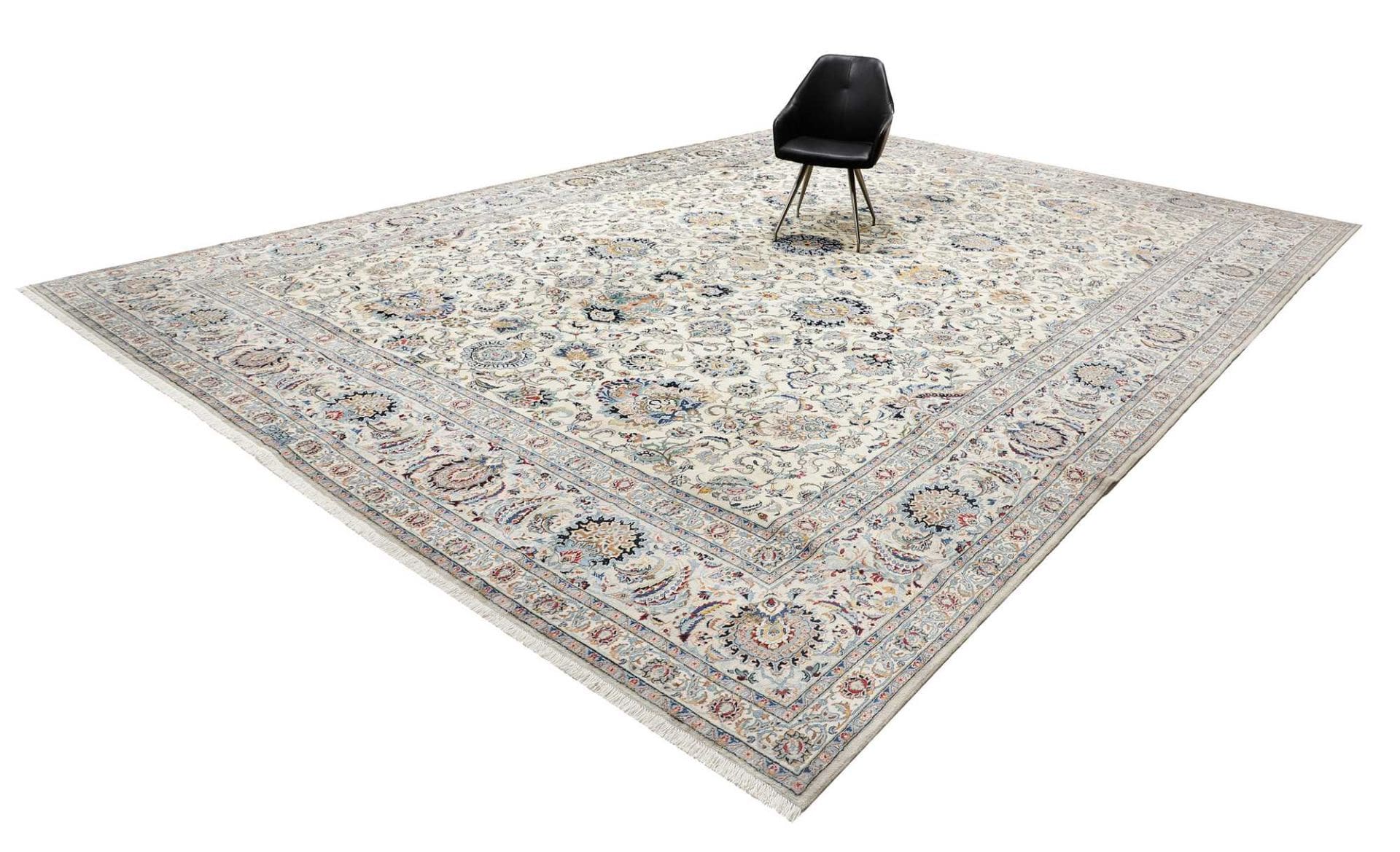 Persischer Teppich Kashan 409 x 581 cm Schurwolle handgeknüpft H1