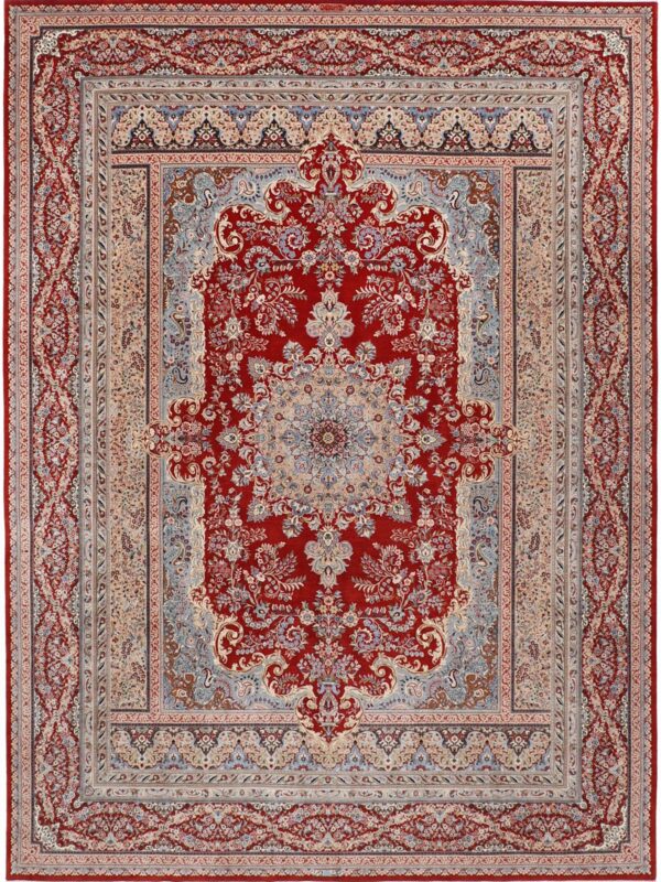 Perserteppich Isfahan 290 x 393 cm Schurwolle & Seide auf Seide handgeknüpft Tak Khefti "Sherkat Farsh" signiert H1