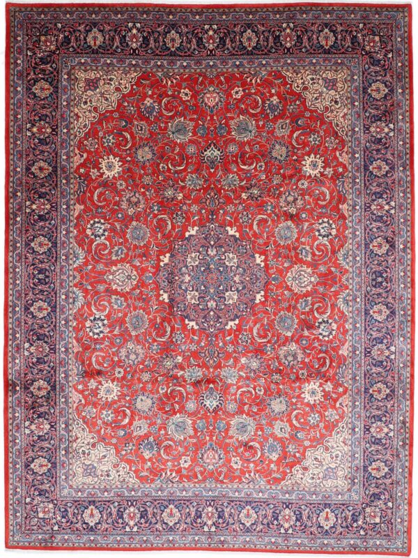 Persischer Teppich Sarough 280 x 375 cm Schurwolle handgeknüpft vintage