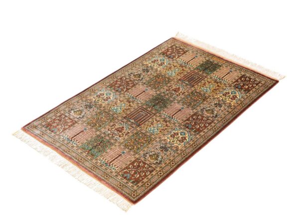 Perserteppich Ghom 61 x 89 cm Seide handgeknüpft edel Seidenteppich