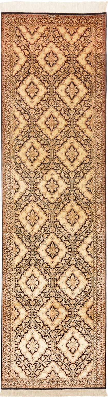 Perserteppich Ghom 76 x 287 cm Seide handgeknüpft exklusiv Seidenteppich