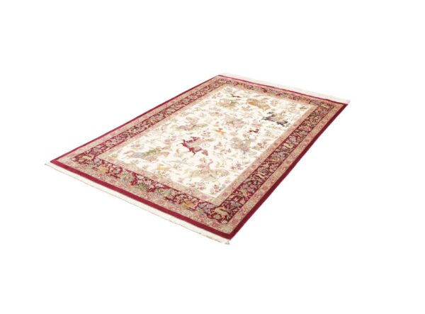 Perserteppich Ghom 134 x 207 cm Seide handgeknüpft exklusiv Seidenteppich
