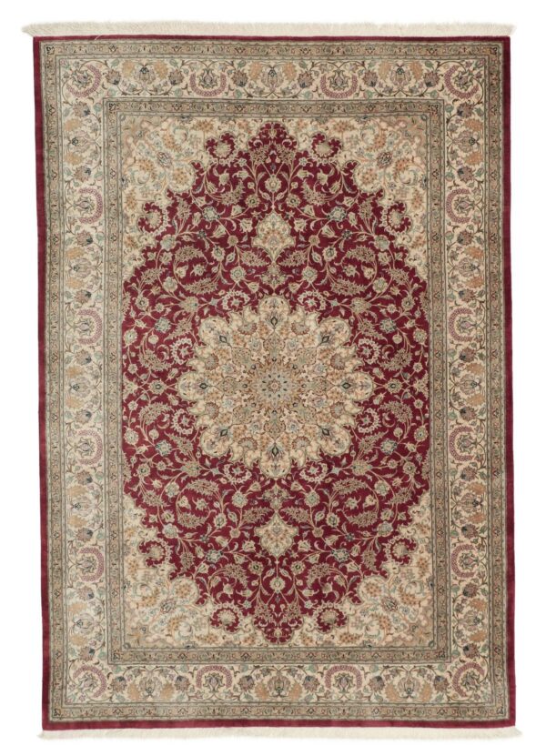 Perserteppich Ghom 134 x 198 cm 100% Seide handgeknüpft exklusiv Seidenteppich