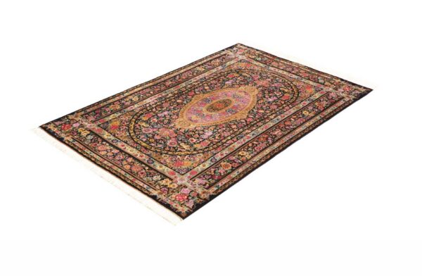 Perserteppich Ghom 101 x 150 cm Seide handgeknüpft elegant Seidenteppich