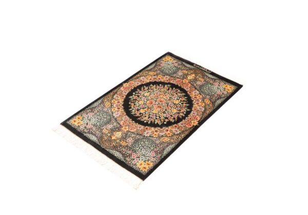 Perserteppich Ghom 60 x 92 cm Seide handgeknüpft exklusiv Seidenteppich