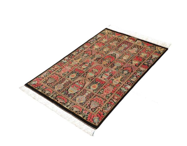 Perserteppich Ghom 79 x 119 cm Seide handgeknüpft exklusiv Seidenteppich