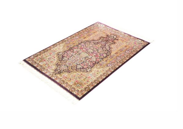 Perserteppich Ghom 80 x 116 cm Seide handgeknüpft exklusiv Seidenteppich