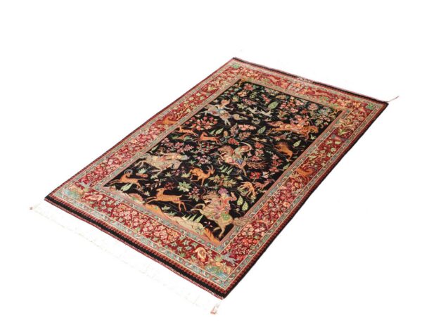 Perserteppich Ghom 79 x 116 cm Seide handgeknüpft edel Seidenteppich