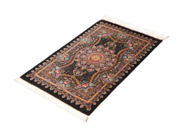 Perserteppich Ghom 61 x 89 cm Seide handgeknüpft exklusiv Seidenteppich