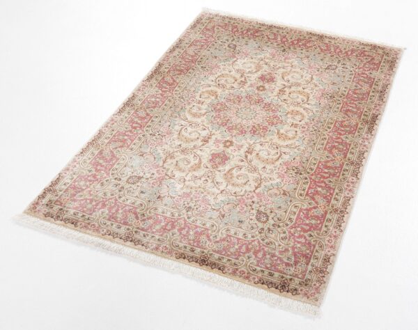 Perserteppich Ghom 78 x 120 cm Seide handgeknüpft exklusiv Seidenteppich