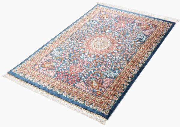 Perserteppich Ghom 60 x 91 cm Seide handgeknüpft exklusiv Seidenteppich