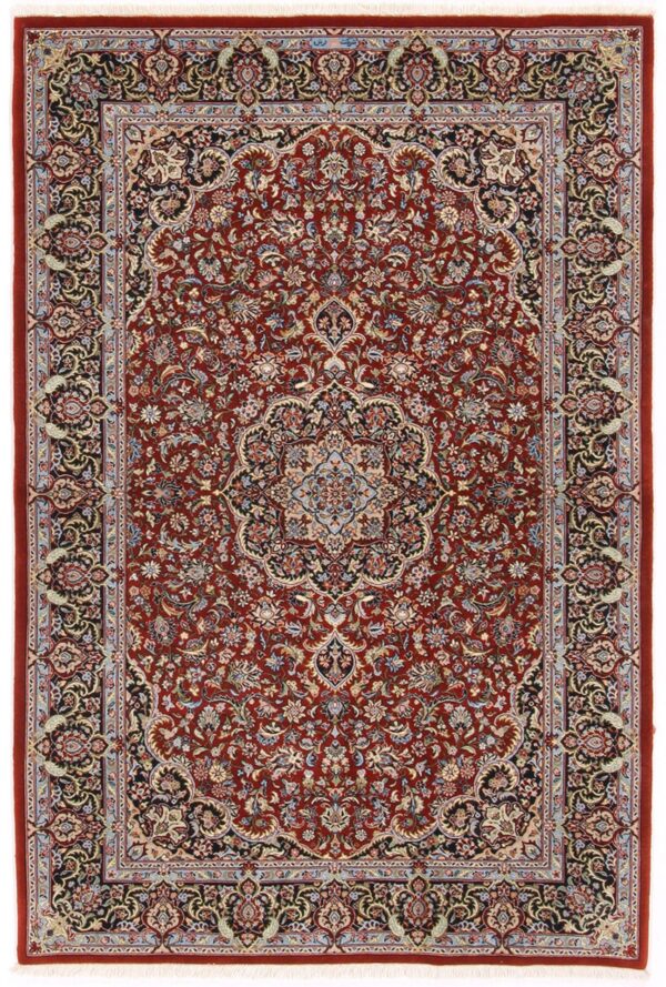 Perserteppich Isfahan 108 x 163 cm Schurwolle & Seide handgeknüpft