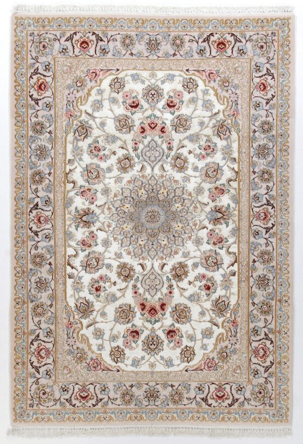 Perserteppich Isfahan 110 x 167 cm Schurwolle & Seide handgeknüpft