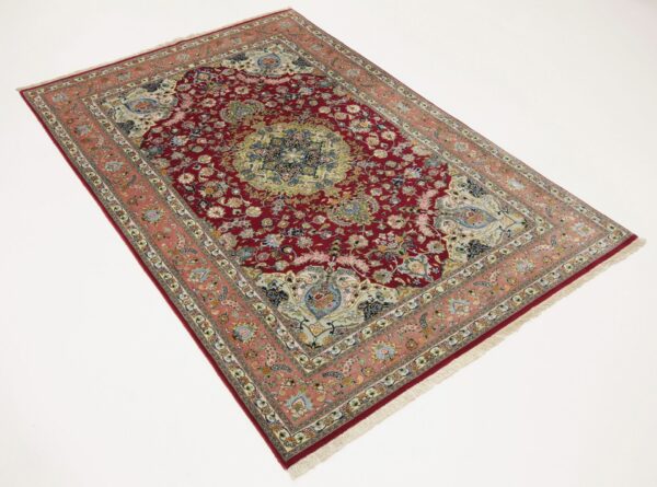 Perserteppich Täbriz 100 x 150 cm Schurwolle & Seide handgeknüpft
