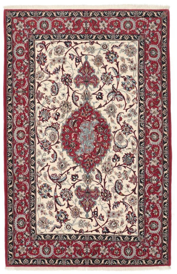 Perserteppich Isfahan 113 x 177 cm Schurwolle & Seide handgeknüpft