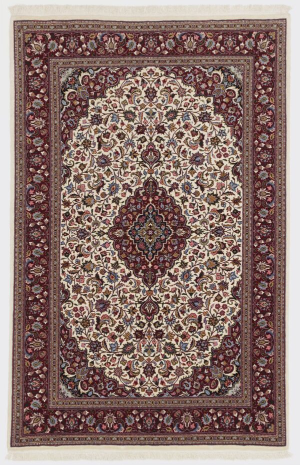Perserteppich Isfahan 105 x 161 cm Schurwolle & Seide handgeknüpft