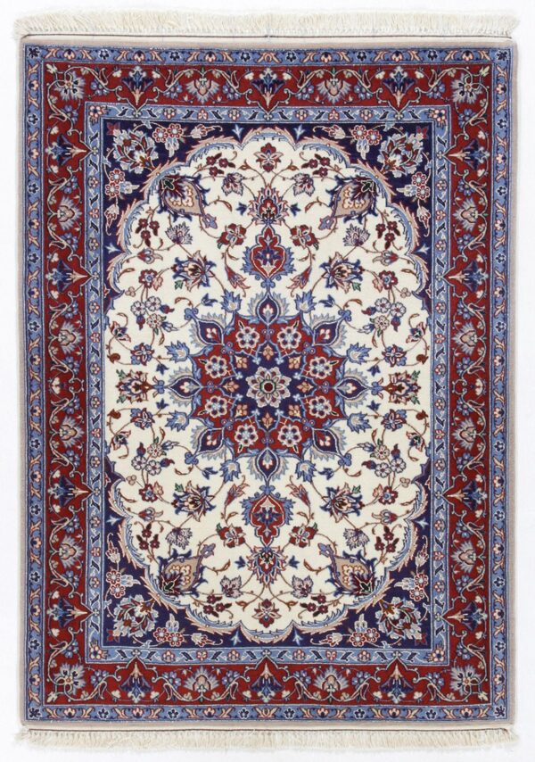 Perserteppich Isfahan 83 x 118 cm Schurwolle & Seide handgeknüpft