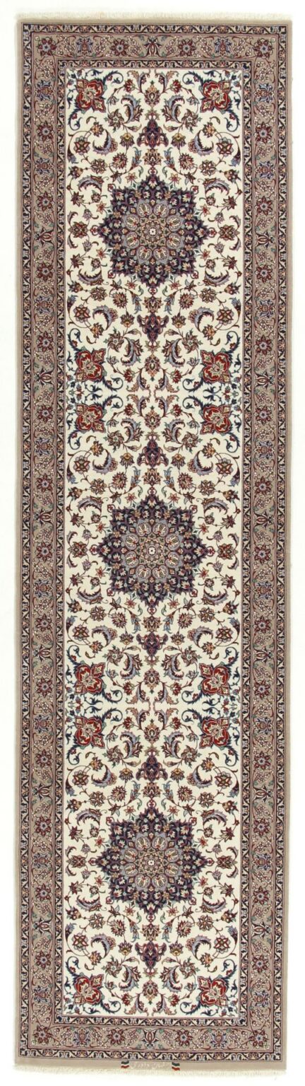Perserteppich Isfahan 76 x 297 cm Schurwolle & Seide handgeknüpft