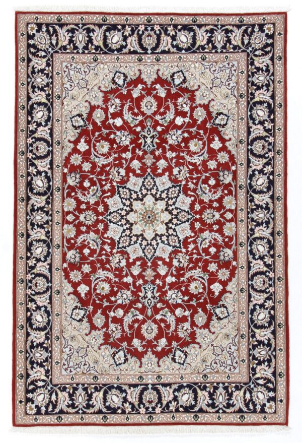 Perserteppich Isfahan 107 x 163 cm Schurwolle & Seide handgeknüpft