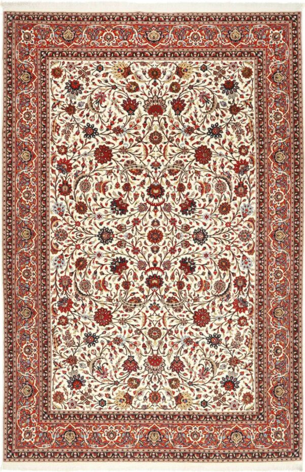 Perserteppich Isfahan 197 x 304 cm Schurwolle & Seide handgeknüpft