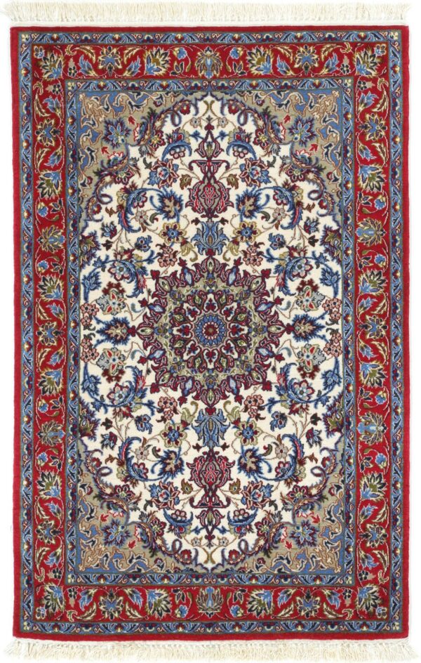 Perserteppich Isfahan 68 x 109 cm Schurwolle & Seide handgeknüpft