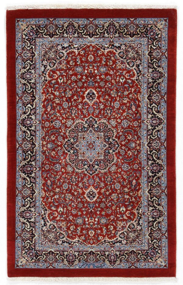 Perserteppich Isfahan 78 x 133 cm Schurwolle & Seide handgeknüpft