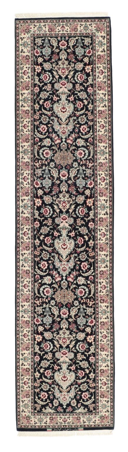 Perserteppich Isfahan 71 x 305 cm Schurwolle & Seide handgeknüpft