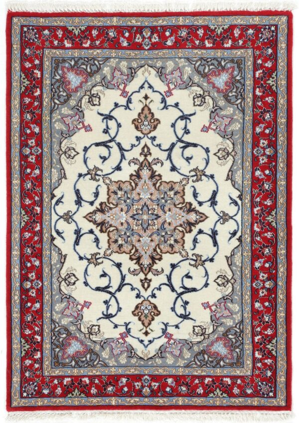 Perserteppich Isfahan 75 x 105 cm Schurwolle & Seide handgeknüpft
