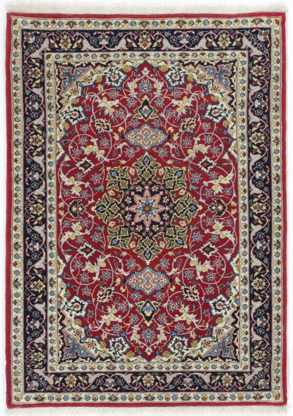 Perserteppich Isfahan 73 x 104 cm Schurwolle & Seide handgeknüpft