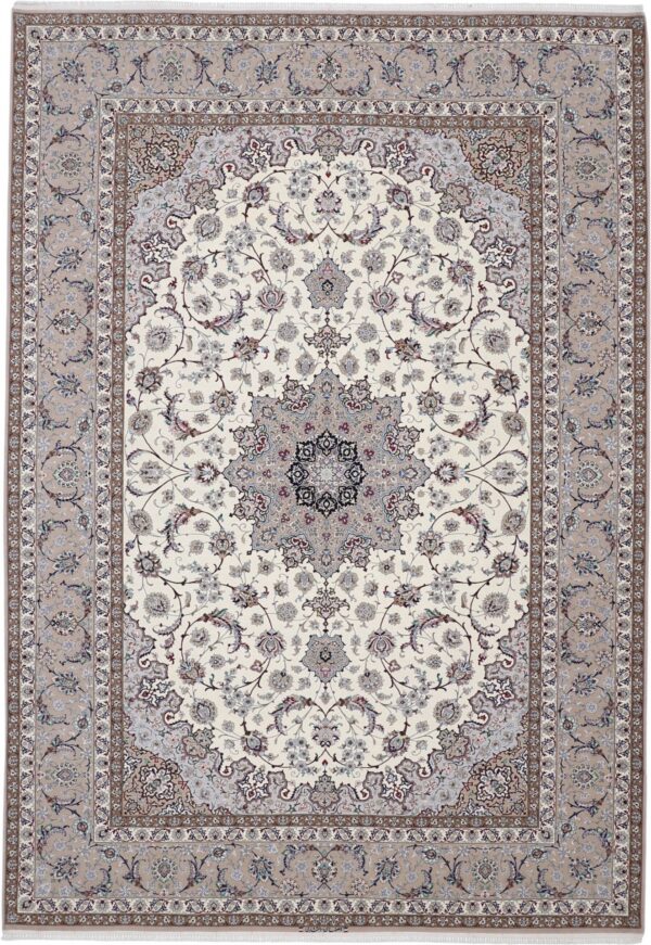 Perserteppich Isfahan 256 x 370 cm Schurwolle & Seide handgeknüpft "Enteshari" signiert H1
